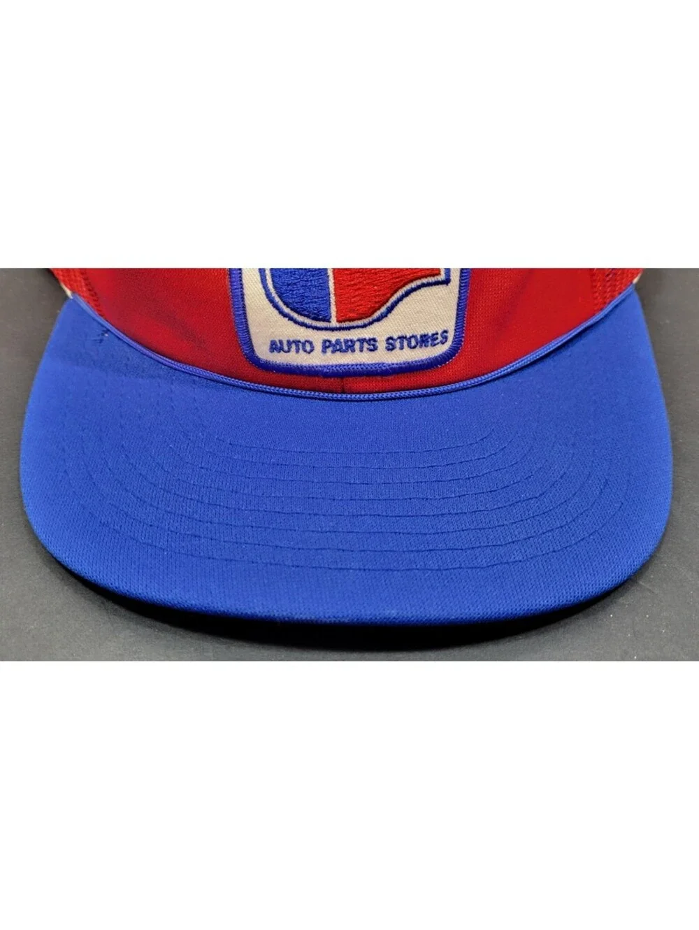 Vtg Carquest Hat Snapback Cap Red/Blue 80's Auto Parts Stores w/Blue Rope *Read